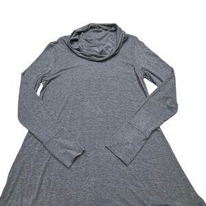 Cuddl Duds Softwear with Stretch Gray Cowl Neck Long Sleeve Tunic Top Women's L